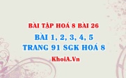 Bài tập 1, 2, 3, 4, 5 trang 91 SGK Hoá 8: Oxit, công thức của Oxit,...